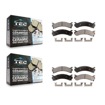 Front Rear Ceramic Brake Pads Kit For Chevrolet GMC Silverado 3500 Sierra HD Classic KTC-100620