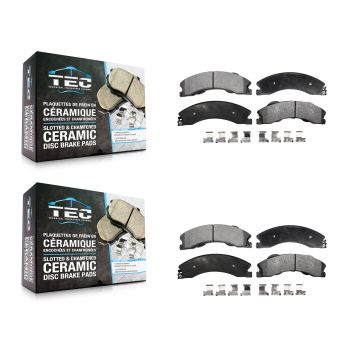 Front Rear Ceramic Brake Pad Kit For GMC Chevrolet Sierra 2500 HD Silverado 3500 Suburban KTC-100624