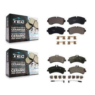 Front Rear Ceramic Brake Pads Kit For Sprinter 3500 Mercedes-Benz Dodge Freightliner KTC-100628