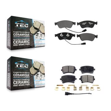 Front Rear Ceramic Brake Pads Kit For Audi A8 Quattro S6 S8 Volkswagen Phaeton KTC-100632