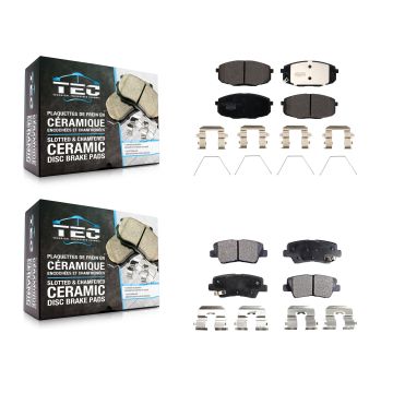 Front Rear Ceramic Brake Pads Kit For 2014-2016 Kia Soul KTC-100633