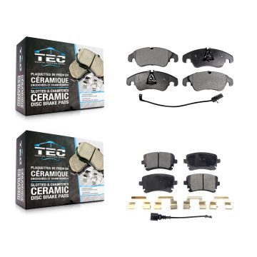 Front Rear Ceramic Brake Pads Kit For 2013-2014 Audi A4 allroad KTC-100647
