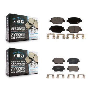 Front Rear Ceramic Brake Pads Kit For Cadillac XT4 Buick Regal Sportback KTC-100649