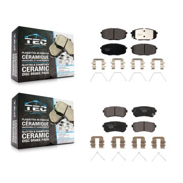 Front Rear Ceramic Brake Pads Kit For Hyundai Kona Kia Seltos KTC-100652