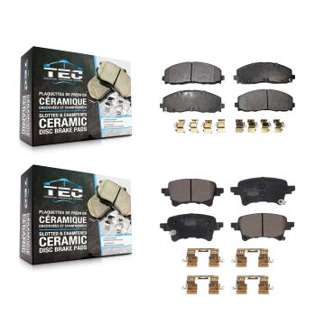 Front Rear Ceramic Brake Pads Kit For Jeep Wrangler Gladiator KTC-100653