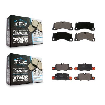Front Rear Ceramic Brake Pads Kit For 2010-2016 Porsche Panamera KTC-100656