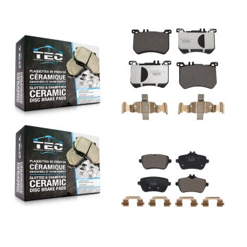 Front Rear Ceramic Brake Pads Kit For Mercedes-Benz SL550 SL450 SL400 KTC-100692