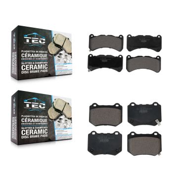 Front Rear Ceramic Brake Pads Kit For 2018-2021 Subaru WRX STI KTC-100733