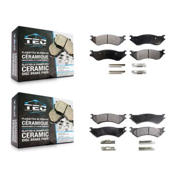 Front Rear Ceramic Brake Pads Kit For 2004 Ford F-150 Heritage With 8 Lug Wheels KTC-100750