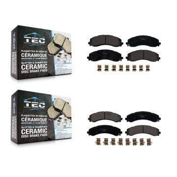 Front Rear Ceramic Brake Pads Kit For 2019-2022 Ram 3500 With Dual Wheels KTC-100752