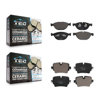 Front Rear Ceramic Brake Pads Kit For 2018-2019 Jaguar XJ 5.0L KTC-100767