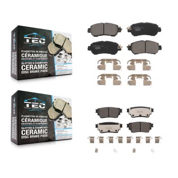 Front Rear Ceramic Brake Pads Kit For 2021-2023 Nissan Kicks Drum rear brakes KTC-100768