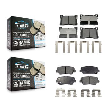 Front Rear Ceramic Brake Pads Kit For Hyundai Equus Kia K900 KTC-100798