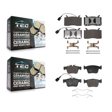 Front Rear Ceramic Brake Pads Kit For Alfa Romeo Stelvio Giulia KTC-100814