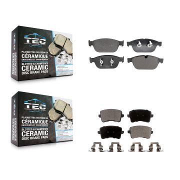 Front Rear Ceramic Brake Pads Kit For 2014-2017 Audi SQ5 With 380mm Diameter Rotor KTC-100816