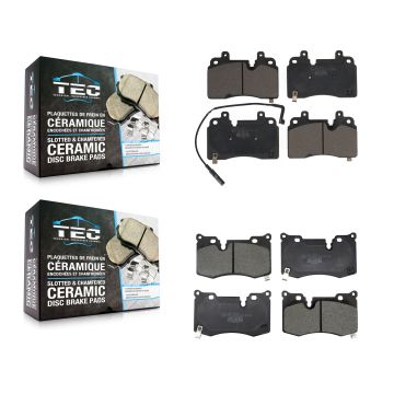 Front Rear Ceramic Brake Pads Kit For Chevrolet Corvette Without Z51 Performance Package KTC-100818