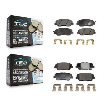 Front Rear Ceramic Brake Pads Kit For 2013-2016 Hyundai Santa Fe XL 3.3L KTC-100819
