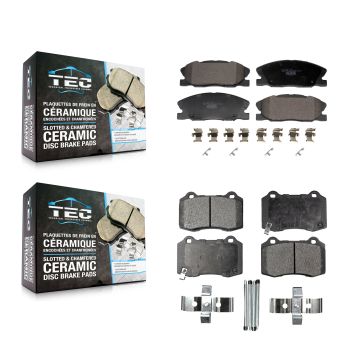 Front Rear Ceramic Brake Pads Kit For Dodge Charger With 370mm Diameter Rotor KTC-100824