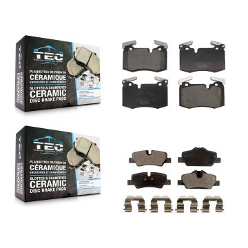 Front Rear Ceramic Brake Pads Kit For 2015 Mini Cooper With 316mm Diameter Rotor KTC-100833
