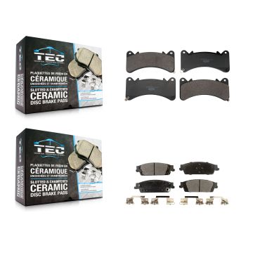 Front Rear Ceramic Brake Pads Kit For GMC Chevrolet Sierra 1500 Silverado Tahoe Yukon XL KTC-100835