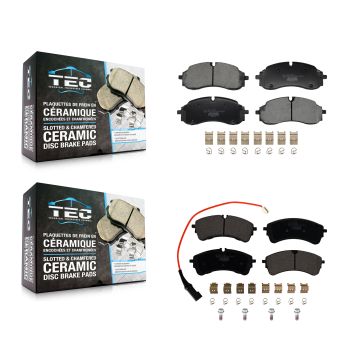 Front Rear Ceramic Brake Pads Kit For Ford Transit-250 Transit-350 Transit-150 RWD KTC-100837