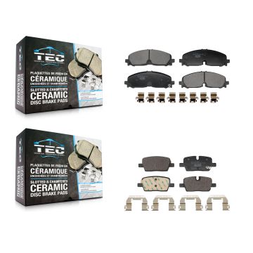 Front Rear Ceramic Brake Pads Kit For Chevrolet Traverse Blazer Cadillac GMC Acadia XT5 KTC-100872