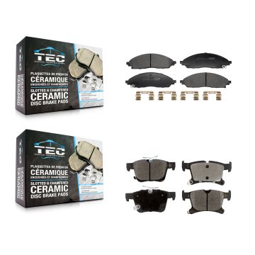 Front Rear Ceramic Brake Pads Kit For 2020-2023 Chrysler Pacifica AWD KTC-100877
