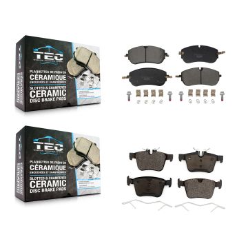 Front Rear Ceramic Brake Pads Kit For Land Rover Range Evoque Discovery Sport Jaguar KTC-100878