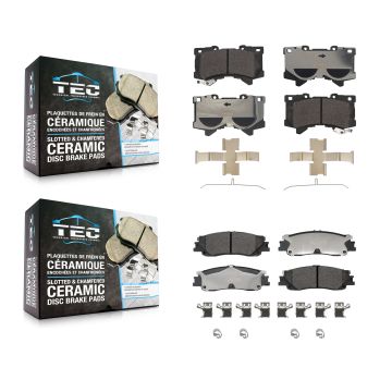 Front Rear Ceramic Brake Pads Kit For Toyota Tundra Sequoia Lexus LX600 KTC-100881