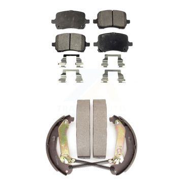 Front Rear Ceramic Brake Pads And Drum Shoes Kit For Chevrolet Malibu KTN-100004