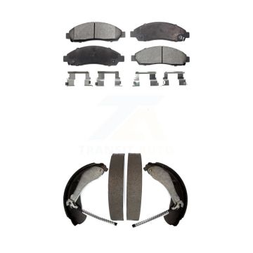 Front Rear Ceramic Brake Pads Drum Shoe Kit For Chevrolet Colorado GMC Canyon Isuzu i-280 KTN-100006