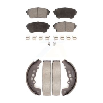 Front Rear Ceramic Brake Pads And Drum Shoes Kit For Suzuki Grand Vitara KTN-100015