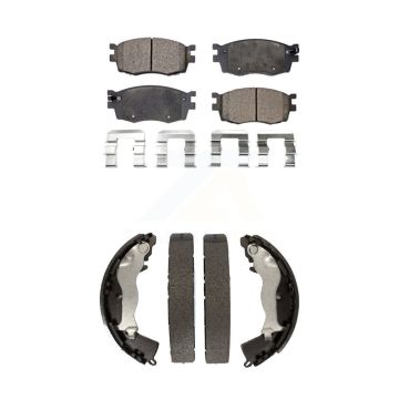 Front Rear Ceramic Brake Pads And Drum Shoes Kit For Hyundai Accent Kia Rio Rio5 KTN-100018