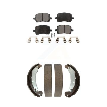 Front Rear Ceramic Brake Pads And Drum Shoes Kit For Chevrolet Pontiac G5 Cobalt HHR KTN-100019