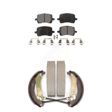 Front Rear Ceramic Brake Pads And Drum Shoes Kit For Chevrolet Malibu Pontiac G6 HHR KTN-100021