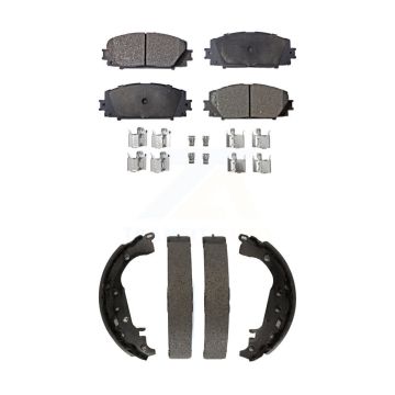 Front Rear Ceramic Brake Pads And Drum Shoes Kit For Toyota Yaris KTN-100023