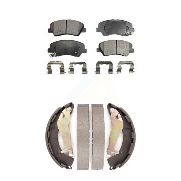Front Rear Ceramic Brake Pads And Drum Shoes Kit For Hyundai Accent Kia Rio KTN-100042