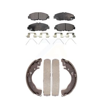 Front Rear Ceramic Brake Pads And Drum Shoes Kit For Honda Civic KTN-100043