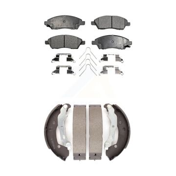Front Rear Ceramic Brake Pads And Drum Shoes Kit For Nissan Micra Versa Note KTN-100044