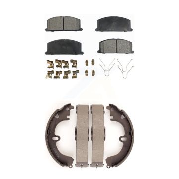 Front Rear Ceramic Brake Pads And Drum Shoes Kit For Toyota Corolla Celica Tercel Camry KTN-100047