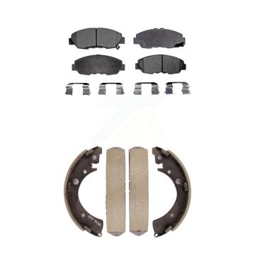 Front Rear Ceramic Brake Pads And Drum Shoes Kit For Honda Civic Acura EL KTN-100072