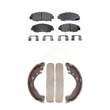Front Rear Ceramic Brake Pads And Drum Shoes Kit For Honda Civic Insight KTN-100074