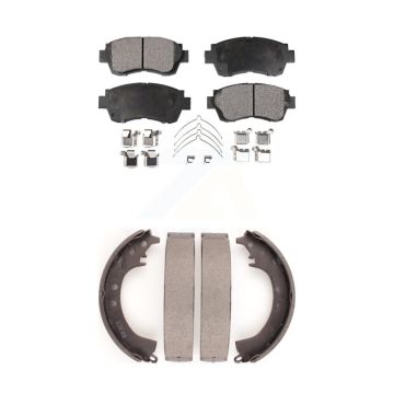Front Rear Ceramic Brake Pads And Drum Shoes Kit For Toyota Camry KTN-100075