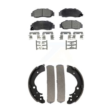 Front Rear Ceramic Brake Pads And Drum Shoes Kit For Honda Accord CR-V KTN-100082