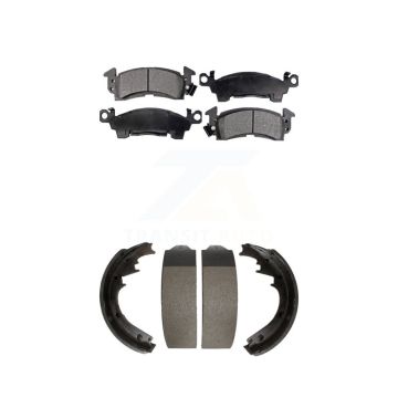 Front Rear Ceramic Brake Pads Drum Shoe Kit For Chevrolet GMC C10 C1500 G20 G2500 K10 R10 KTN-100090