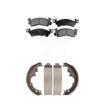 Front Rear Ceramic Brake Pads And Drum Shoes Kit For Chevrolet Astro GMC Safari KTN-100091