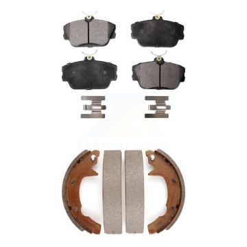Front Rear Ceramic Brake Pads And Drum Shoes Kit For Ford Taurus Mercury Sable KTN-100100
