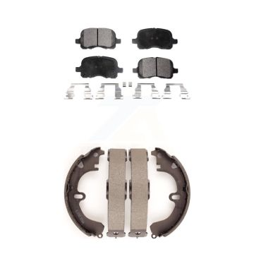 Front Rear Ceramic Brake Pads And Drum Shoes Kit For Toyota Corolla KTN-100141