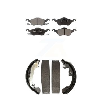 Front Rear Ceramic Brake Pads And Drum Shoes Kit For Ford Focus KTN-100152