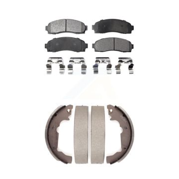 Front Rear Ceramic Brake Pads And Drum Shoes Kit For Saturn Vue Chevrolet Equinox Pontiac KTN-100163